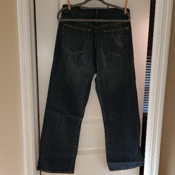 Mens Old Navy Jeans Dark Wash Loose fit 34x32 - Picture 2 of 5